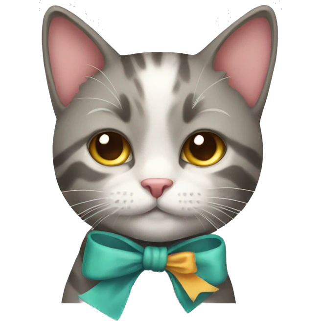 Cat with bow emoji
