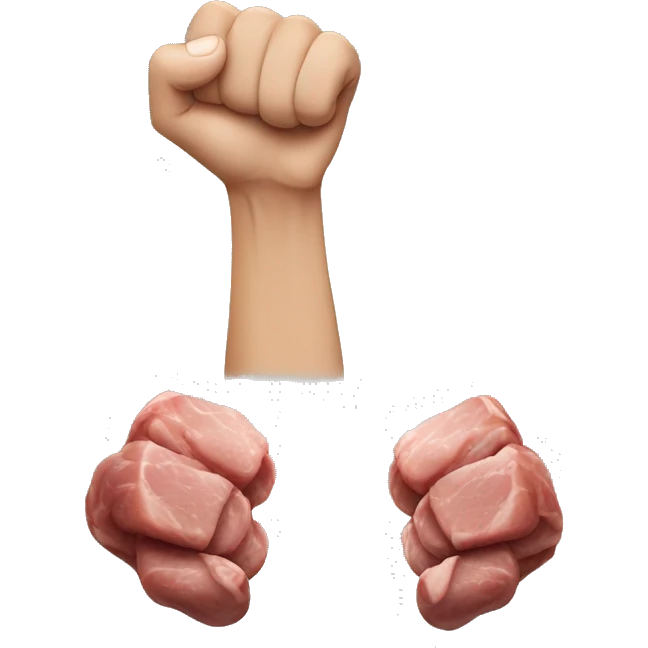 fist holding meat emoji