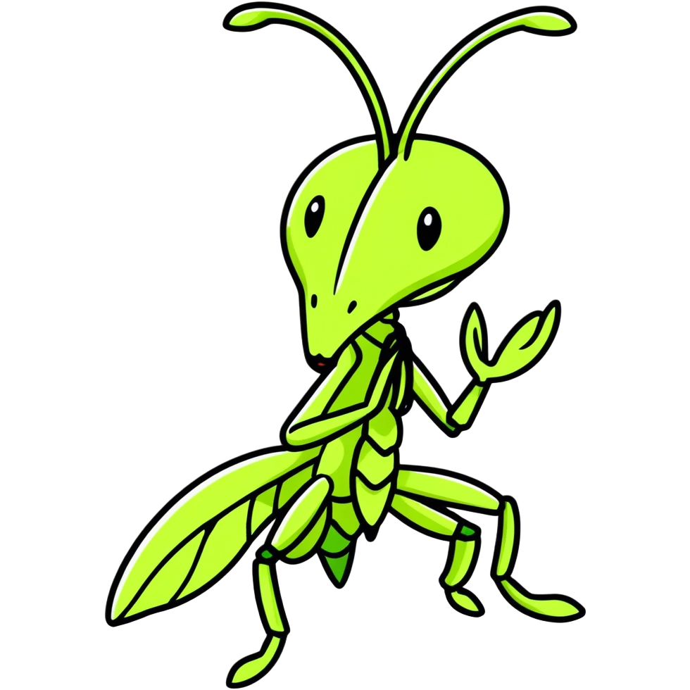 Orchid mantis emoji
