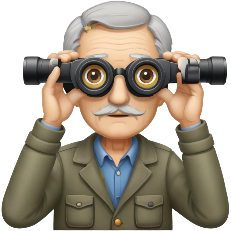 Old Man with binoculars emoji