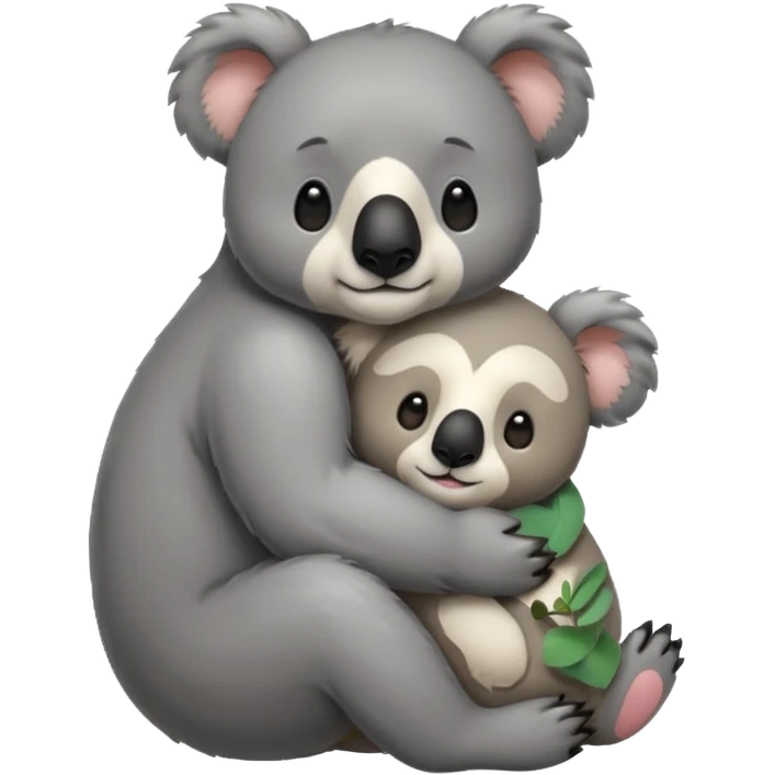 Bear cuddles with koala  emoji