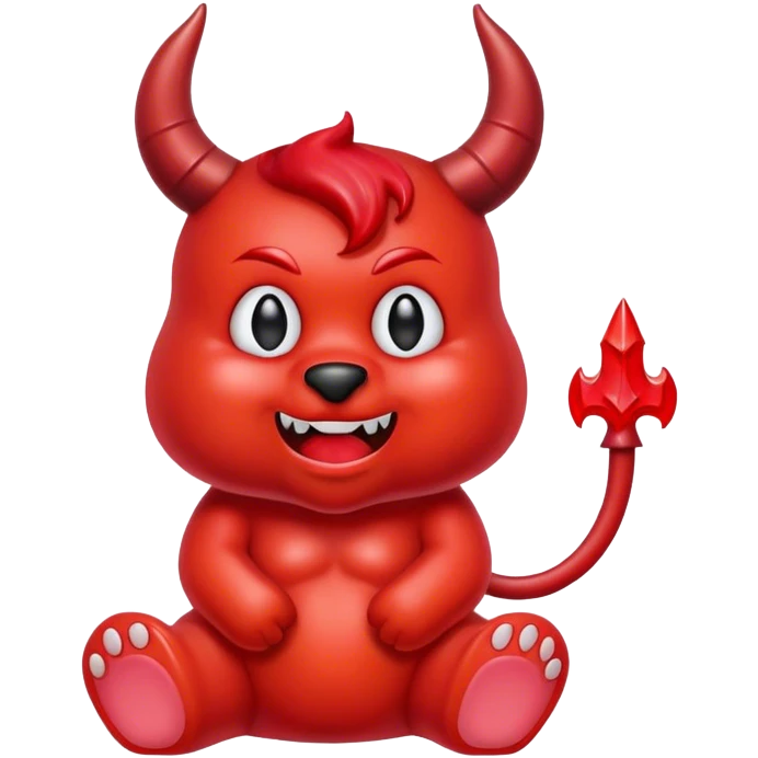 Gummybear with devil horns emoji