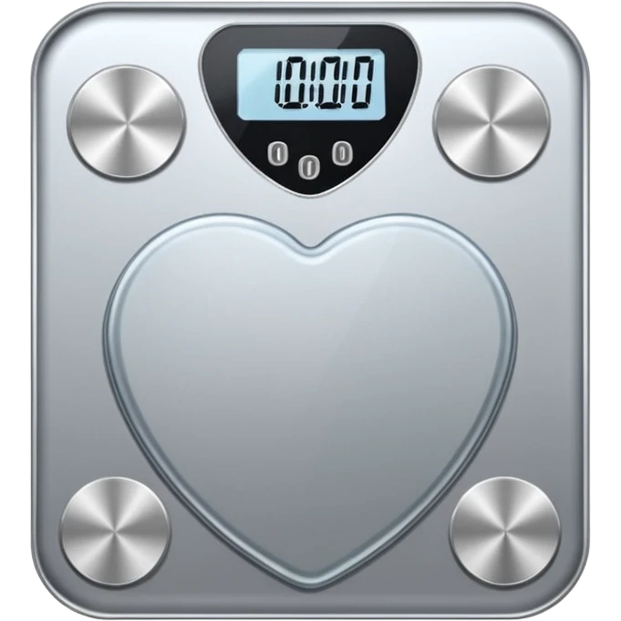 Digital weight scale with 0:00 on it emoji
