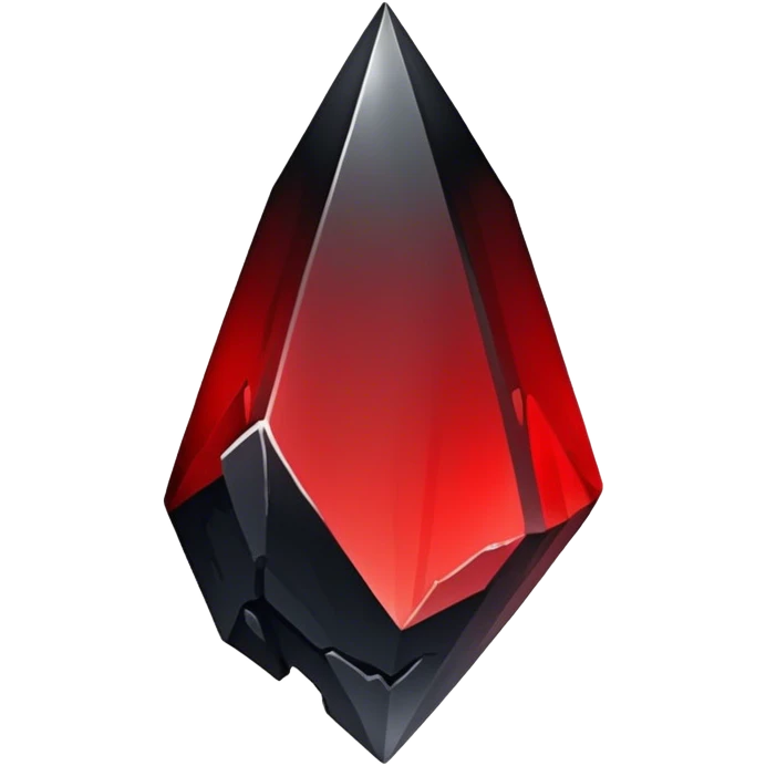 Black-red-crimson-gradient obsidian shard emoji