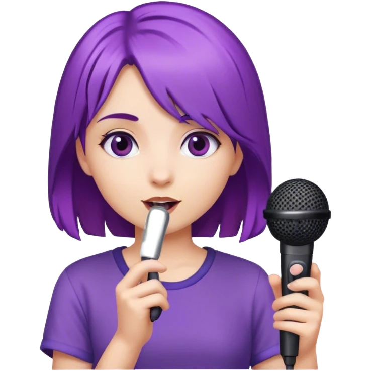 violet 🎤 emoji