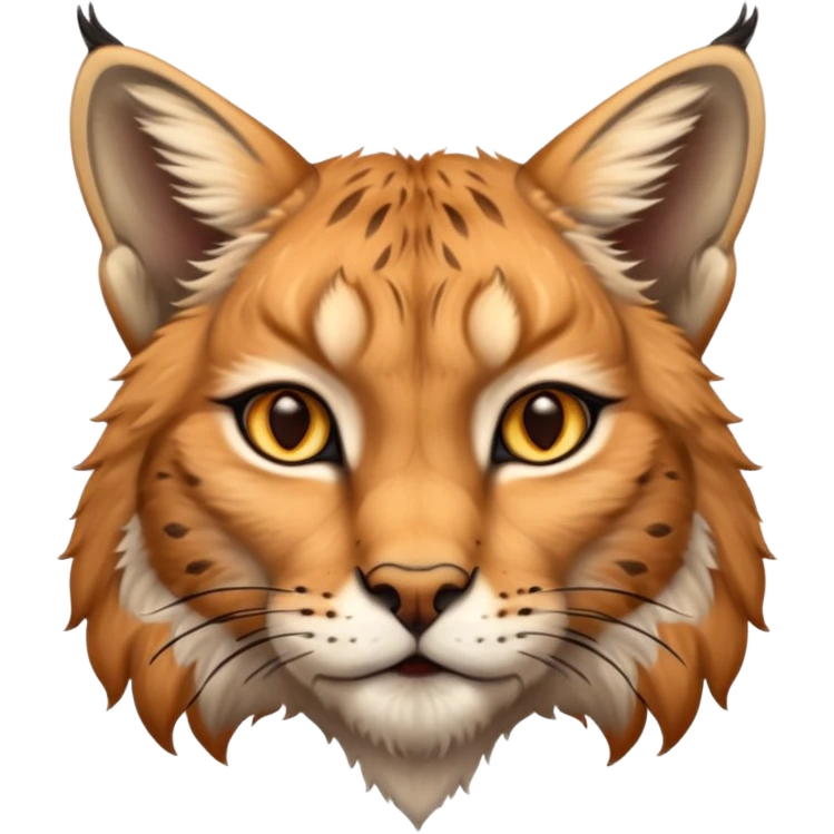 A high-resolution photo-realistic digital illustration of a majestic young lynx, chest upward A high-resolution, photo-realistic digital illustration of a majestic young Eurasian lynx, shown from the chest upward.  emoji