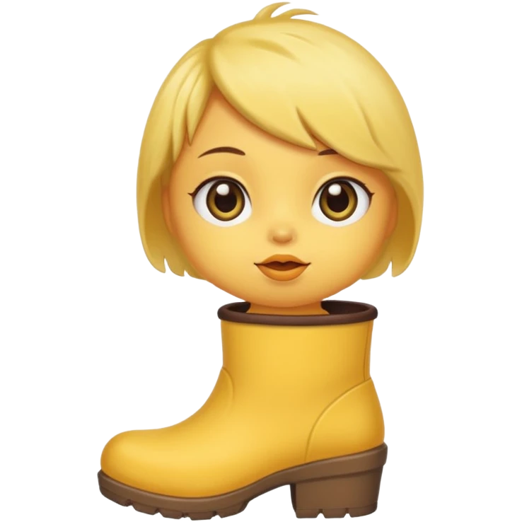 Cute chick wearing boots ￼ emoji