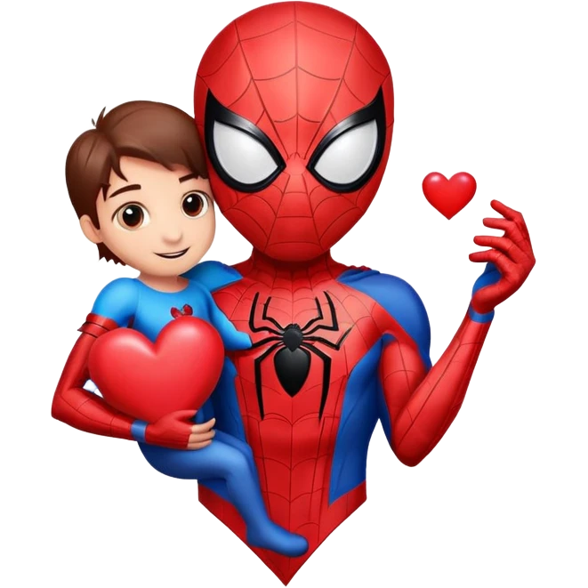 Spider-Man with hearts saying happy Mother’s Day emoji