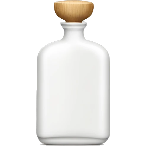 White parfum bottle with wood sticks emoji