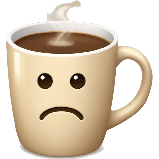 Warm coffee in a beige mug emoji
