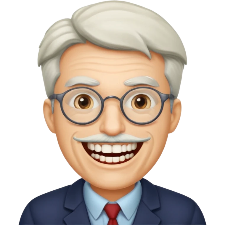 Crazy professor with crowded teeth emoji