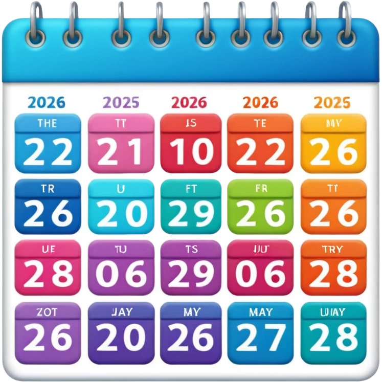 2026 calender  emoji