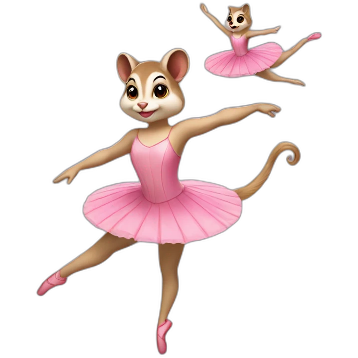 Flying squirrels ballet emoji