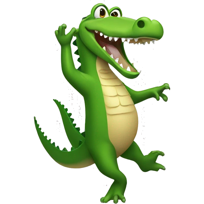 Dancing crocodile  emoji