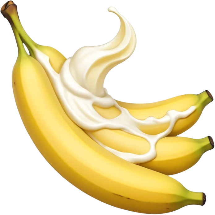 Banana covered in cream emoji