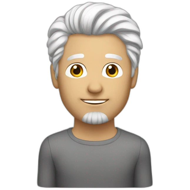 uomo bianco con capelli castani emoji