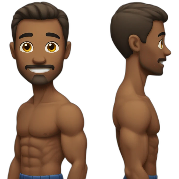 muscular man with one skinny arm emoji