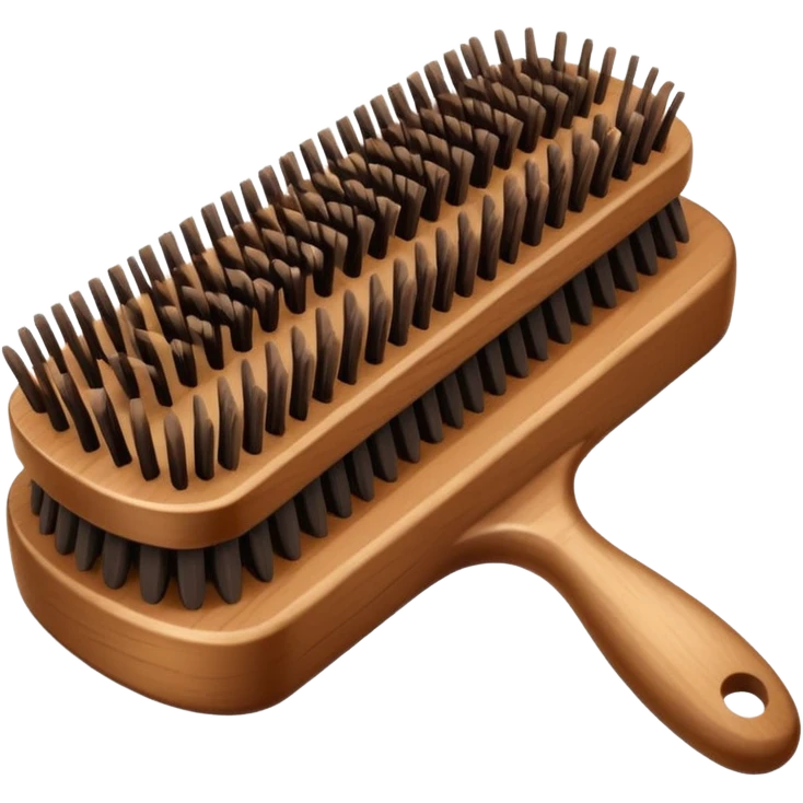 brown hair brush emoji