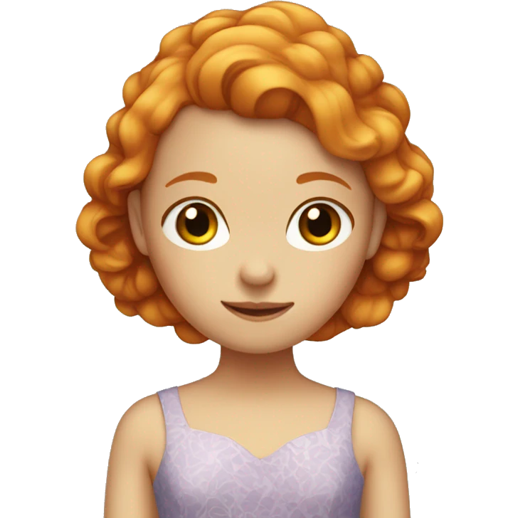 Ginger girl with pretty dress emoji