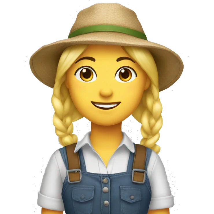 3 farmer girl emoji
