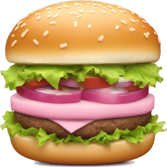 light pink burger emoji