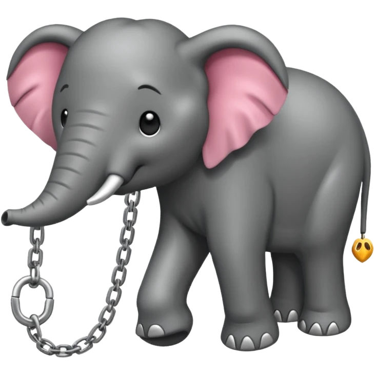 pata de elefante con  cadena, simulando esclavitud emoji