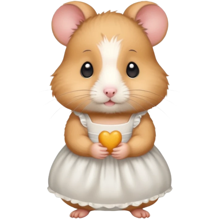 穿白色洋裝的倉鼠 emoji