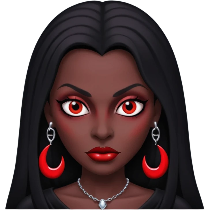 vampira pele negra olho vermelho  emoji