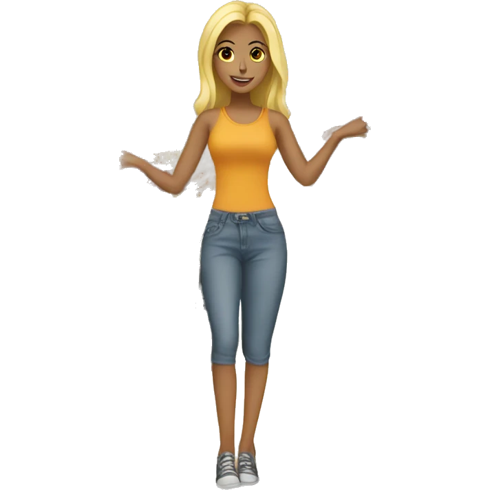 Blonde girl shopping  emoji