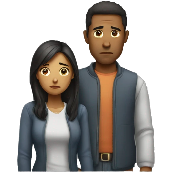 Disappointed couple emoji