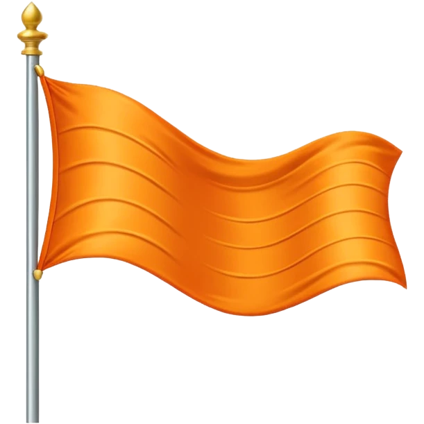 Solid Orange Color wavy flag emoji