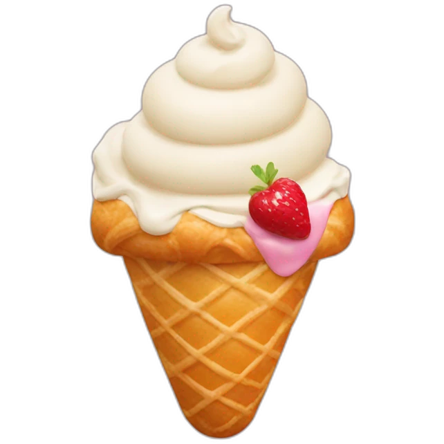 ice cream croissant emoji