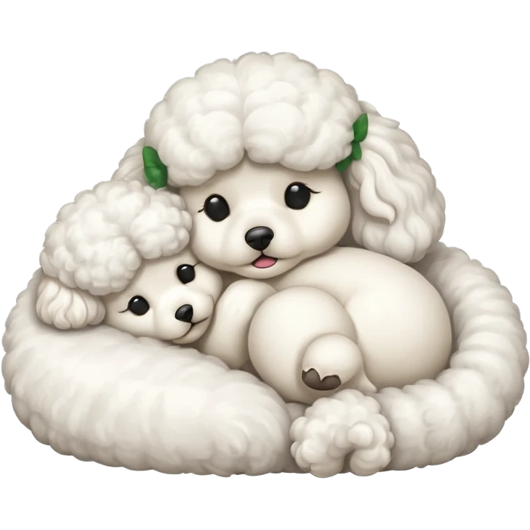a poodle sleep emoji