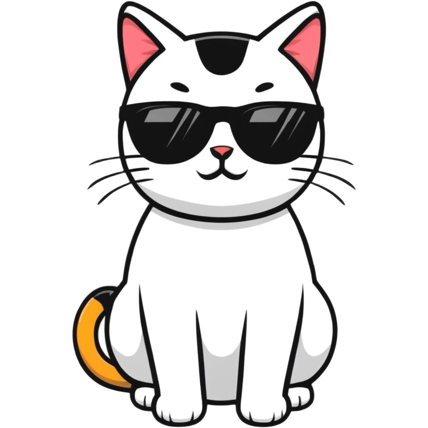 Cat with sunglasses emoji