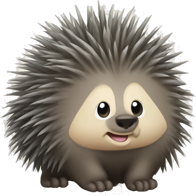 Shy porcupine emoji