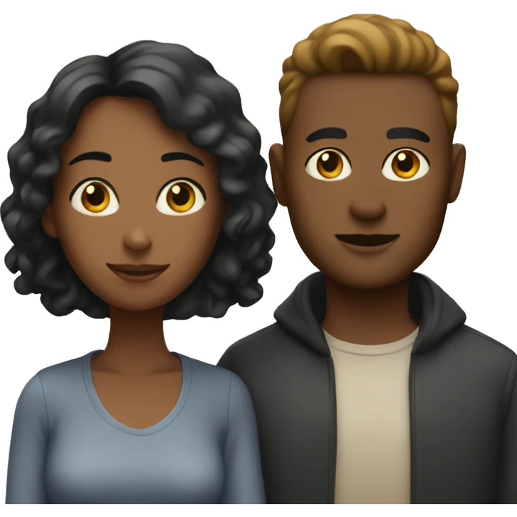 Couple in far distance emoji