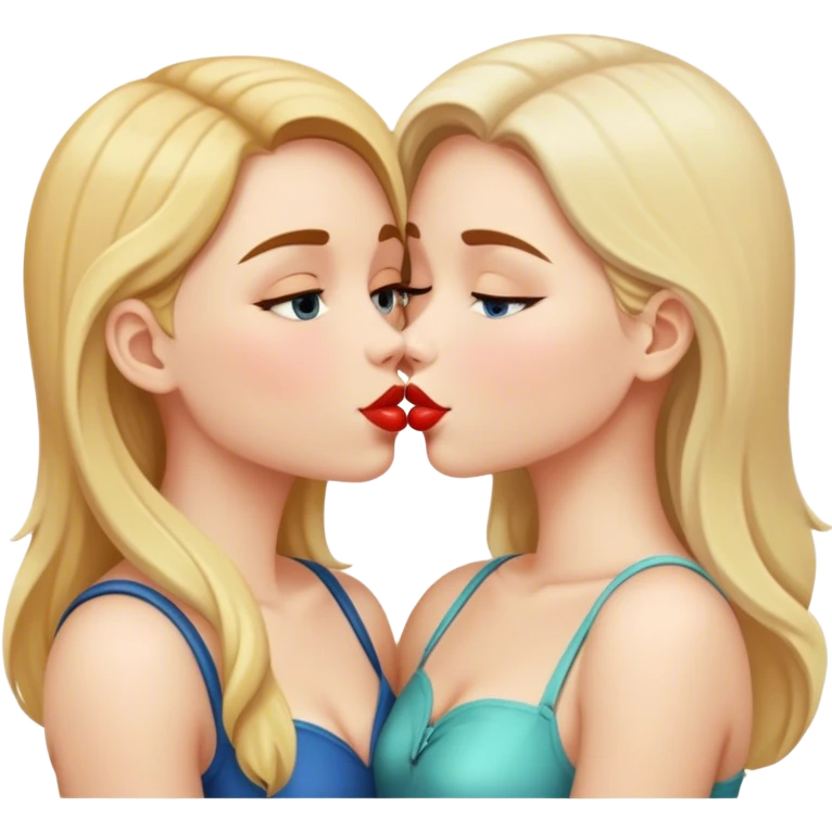 girls kissing emoji