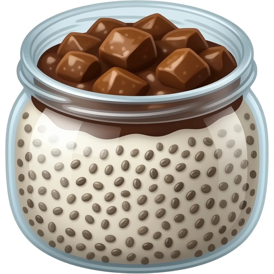 Raw Chia pudding emoji