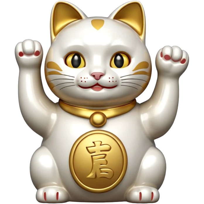 Classic lucky cat emoji