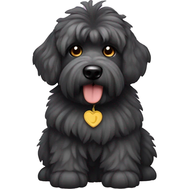 Bouvier des Flanders cute dog emoji