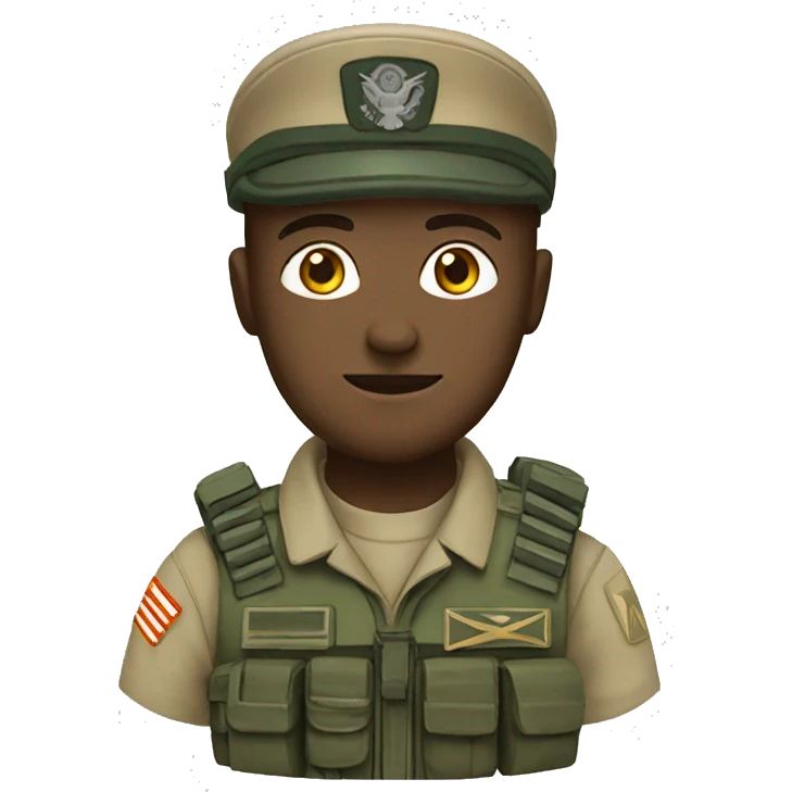Army commander with a gun￼ emoji