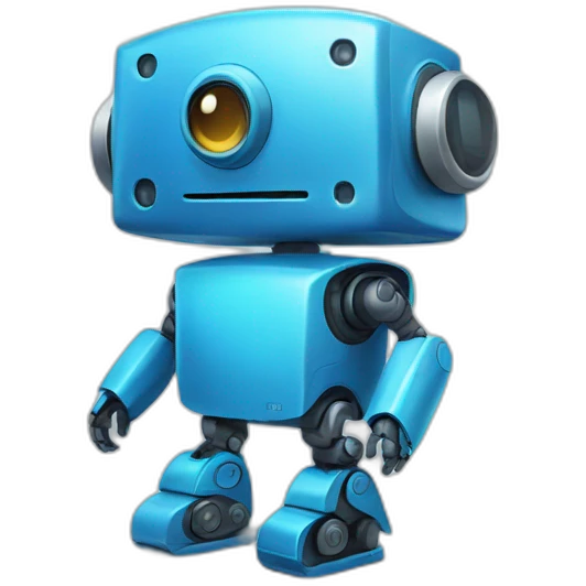 Cute blue robot emoji
