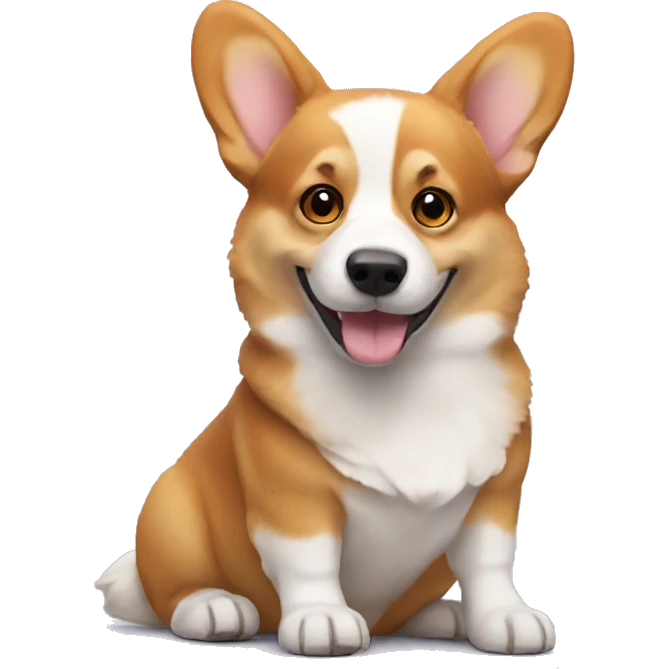 Corgi say hi emoji