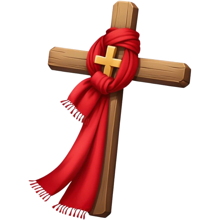 Cross with scarf emoji