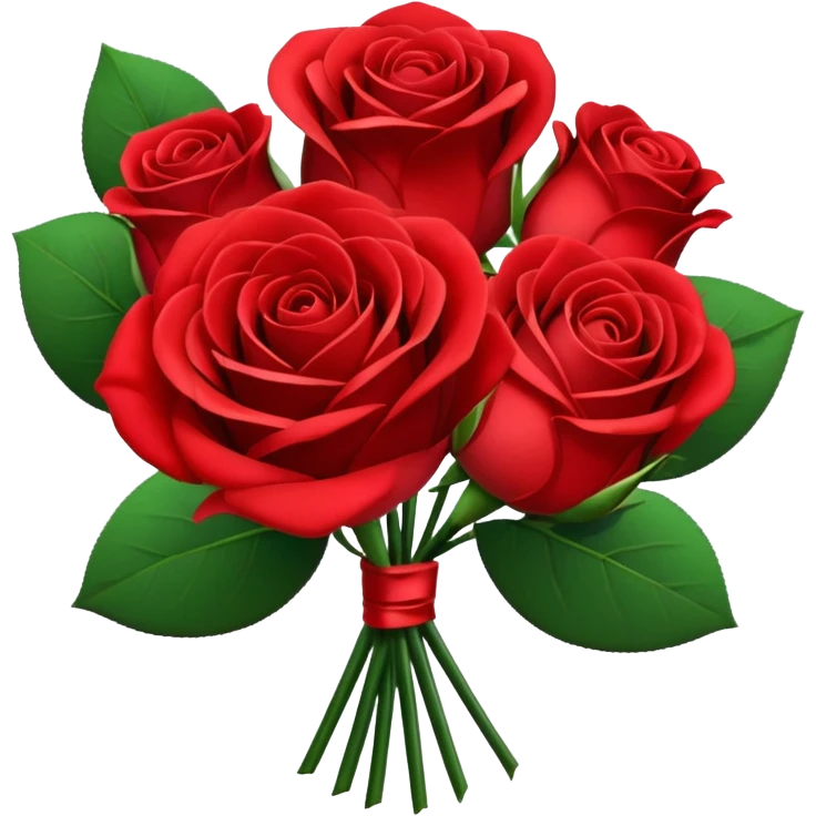 A delicate hand-tied rose bouquet emoji