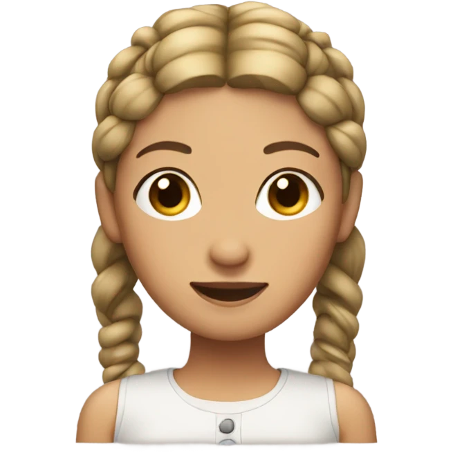 a woman with pigtails emoji