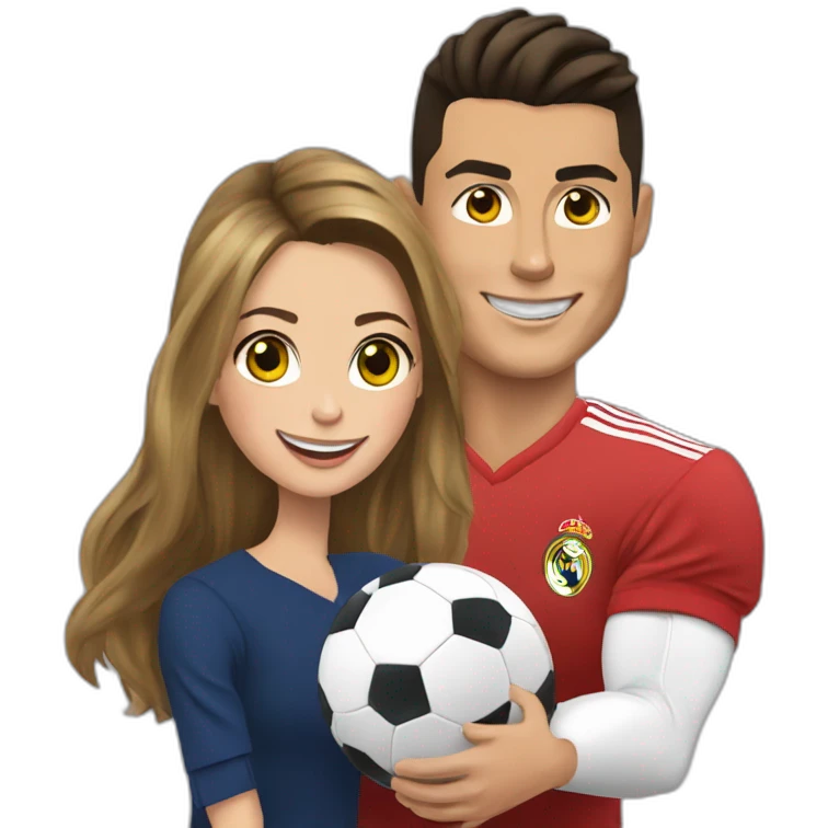 cristiano ronaldo play football with his girlfriend georgina emoji