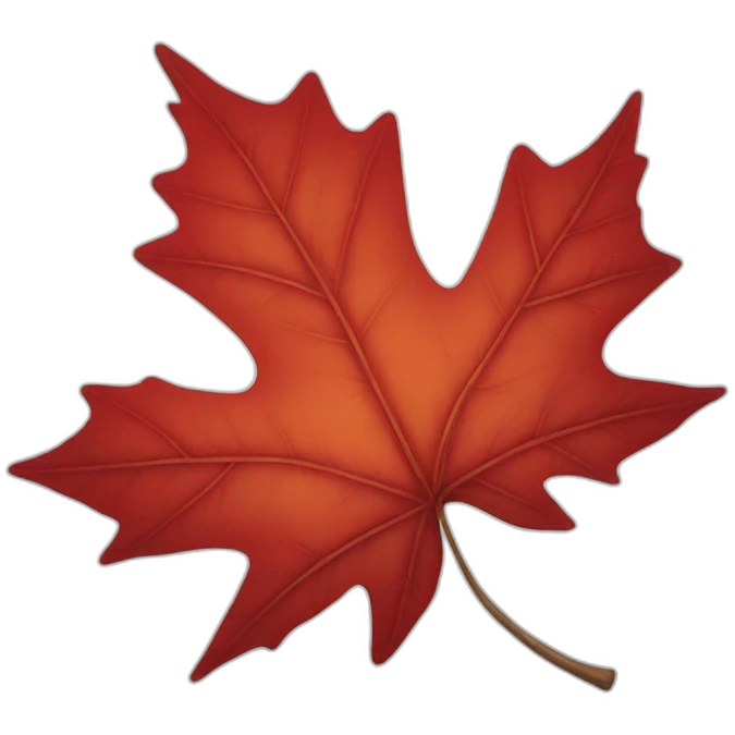 One Red maple leaf emoji