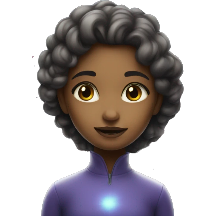 Girl of the universe and galaxy emoji