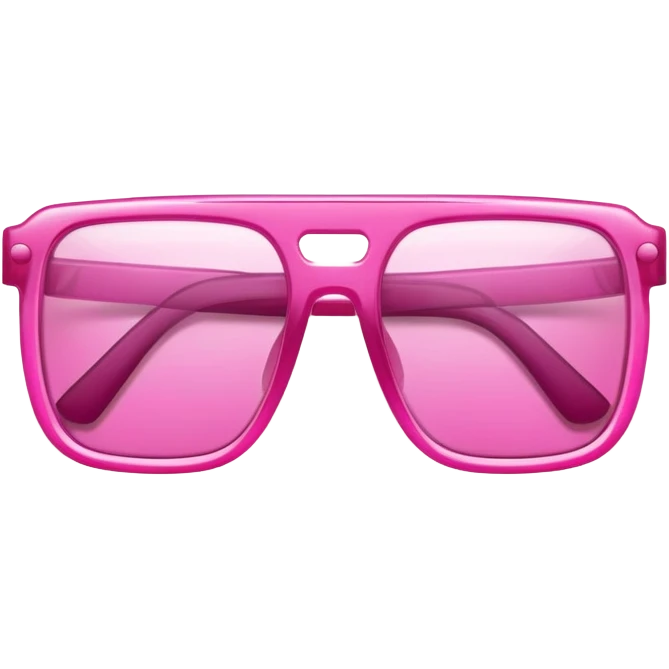 pink gaming glasses, modern design with rectangular pink lenses, digital style emoji